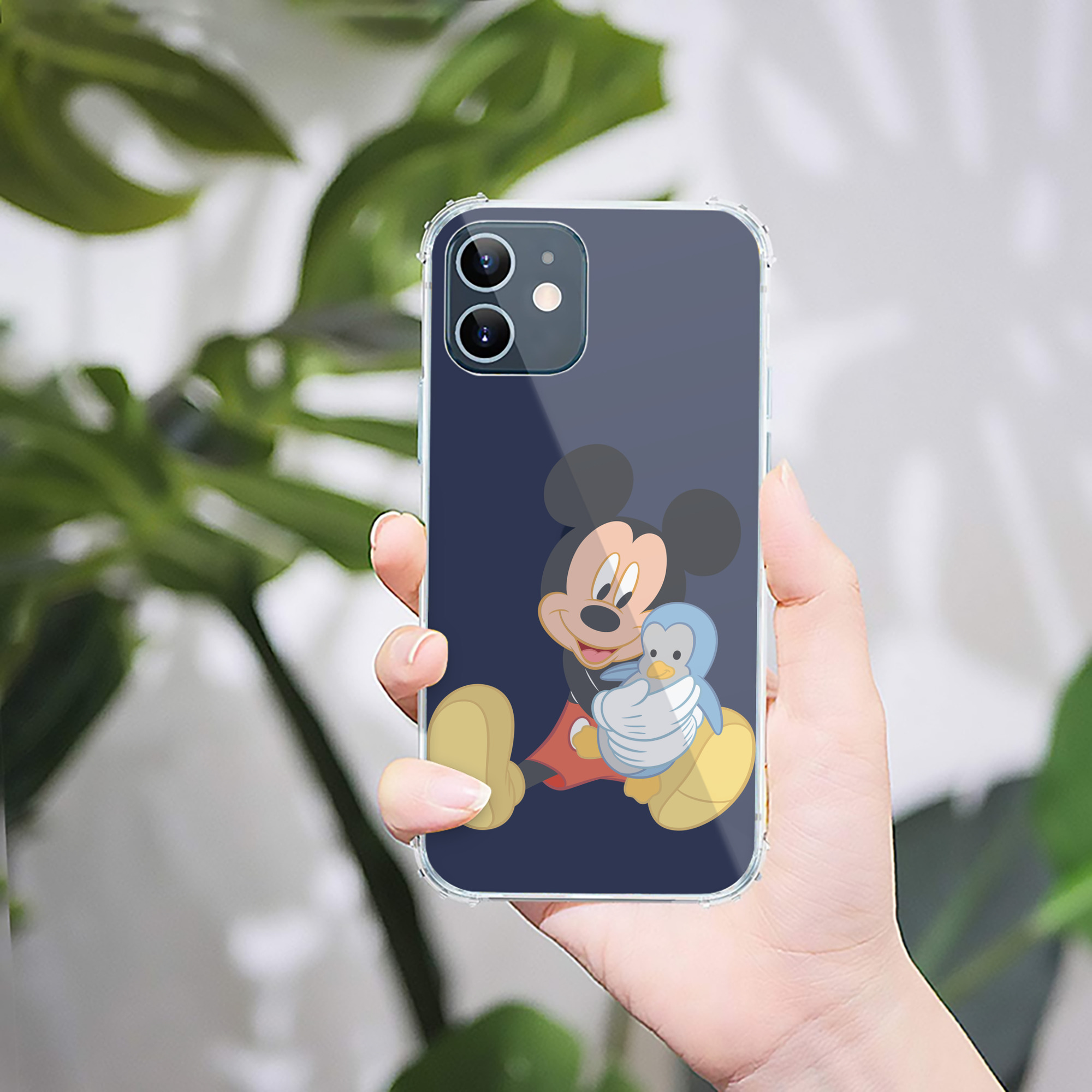 （画像用） ミッキーマウス Mickey Mouse 【iPhone 12シリーズ対応】透明スマホケース（クリアソフトケース）